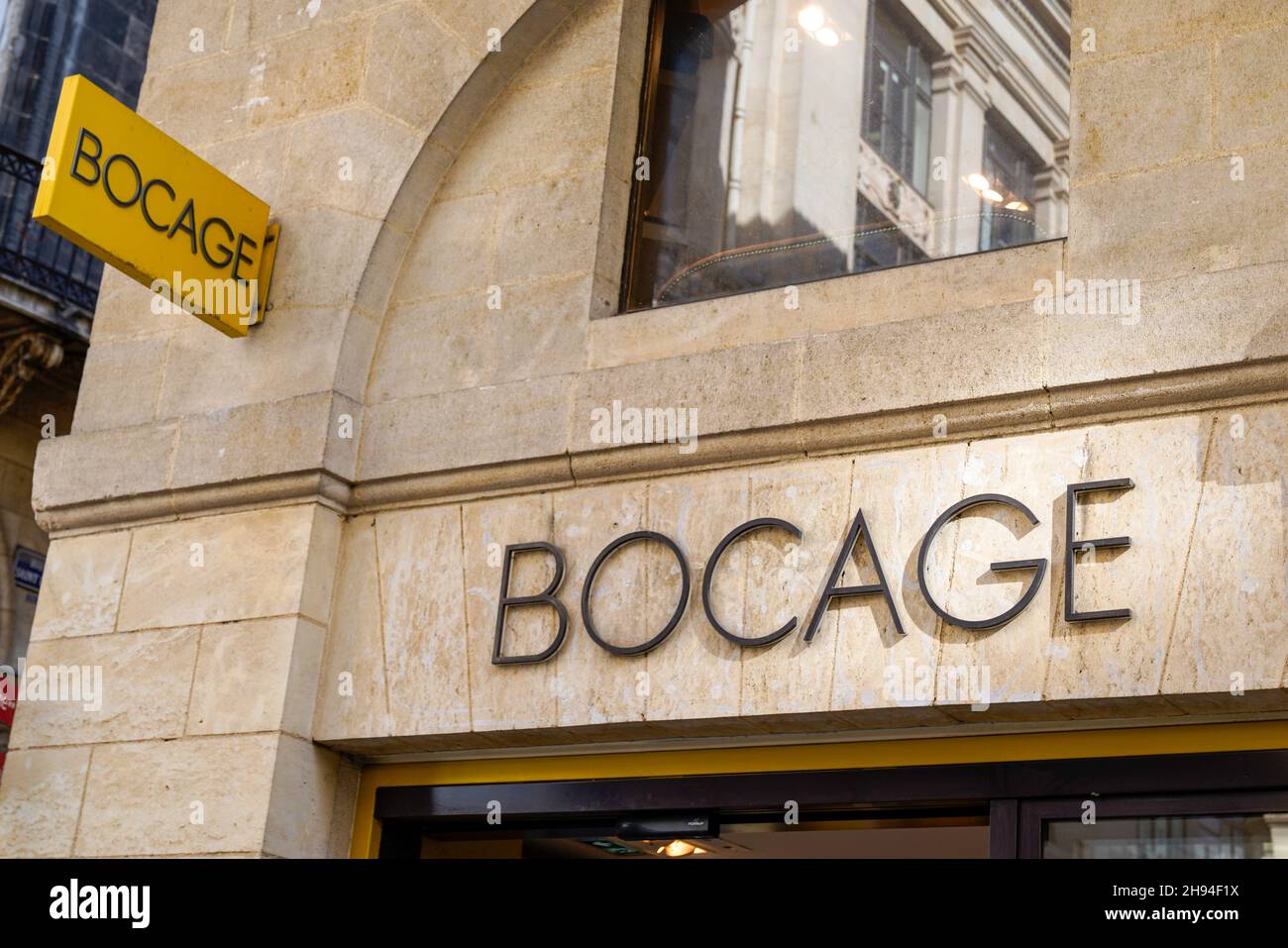 Bordeaux , Aquitaine France - 10 25 2021 : Bocage logo brand and text sign  of fashion shoes for men and women Stock Photo - Alamy