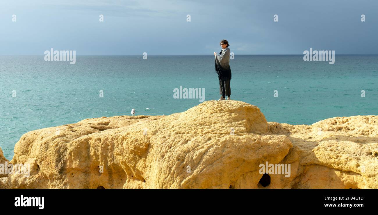 Carvoeiro, Algar Seco, Algarve - the colors of infinity Stock Photo