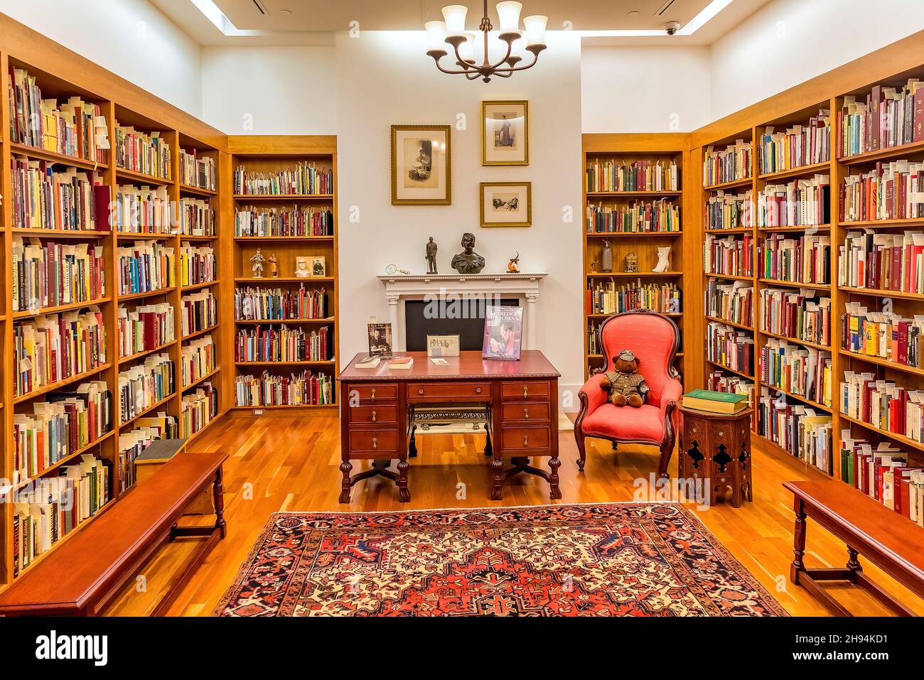 Arthur Conan Doyle Room which is decorated like the Sherlock Holmes apartment. The room is inside of the Toronto Reference Library. Nov. 22, 2021 Stock Photo