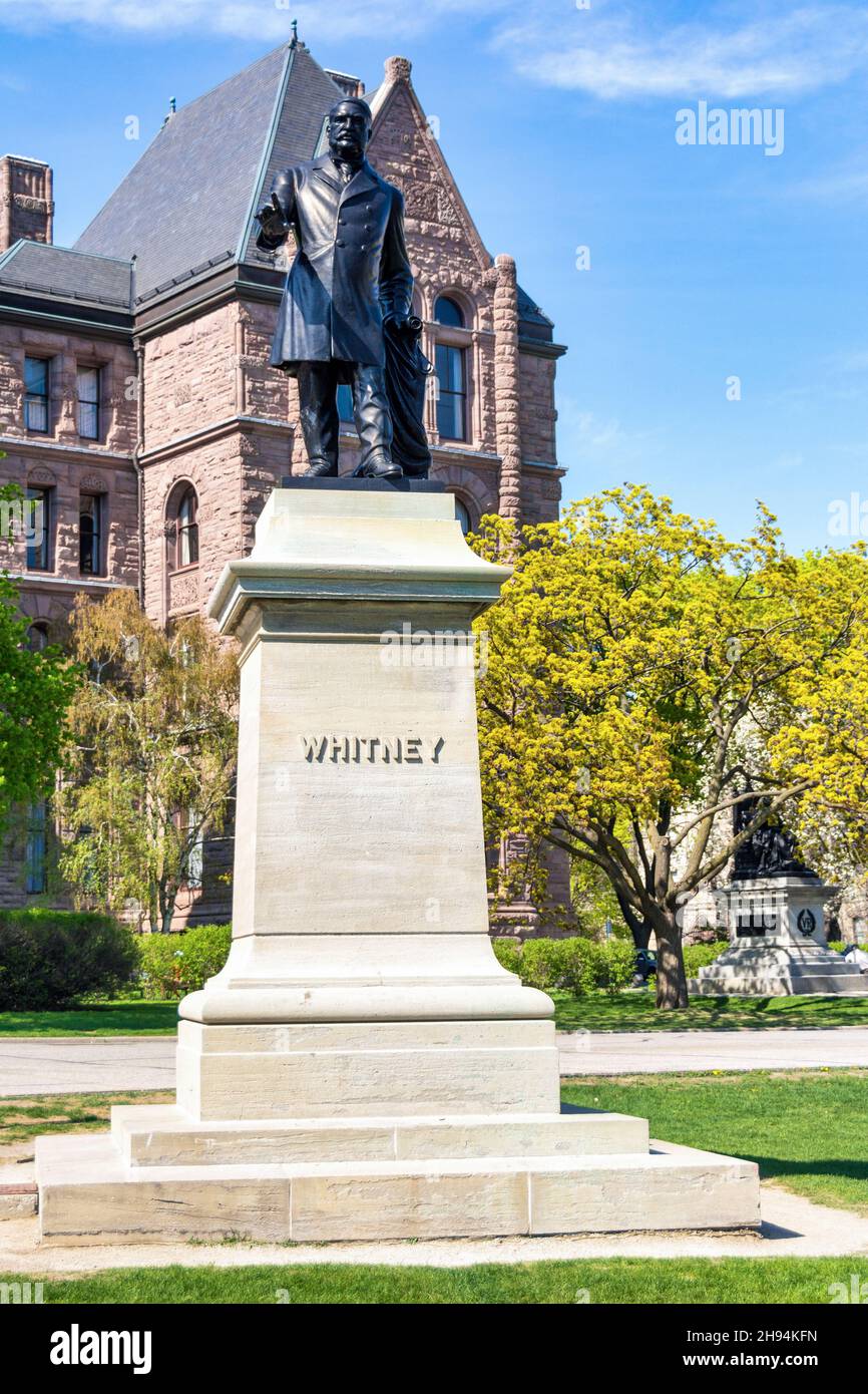 Statue of Sir James Whitney in Queen's Park in the downtown district.Nov. 22, 2021 Stock Photo