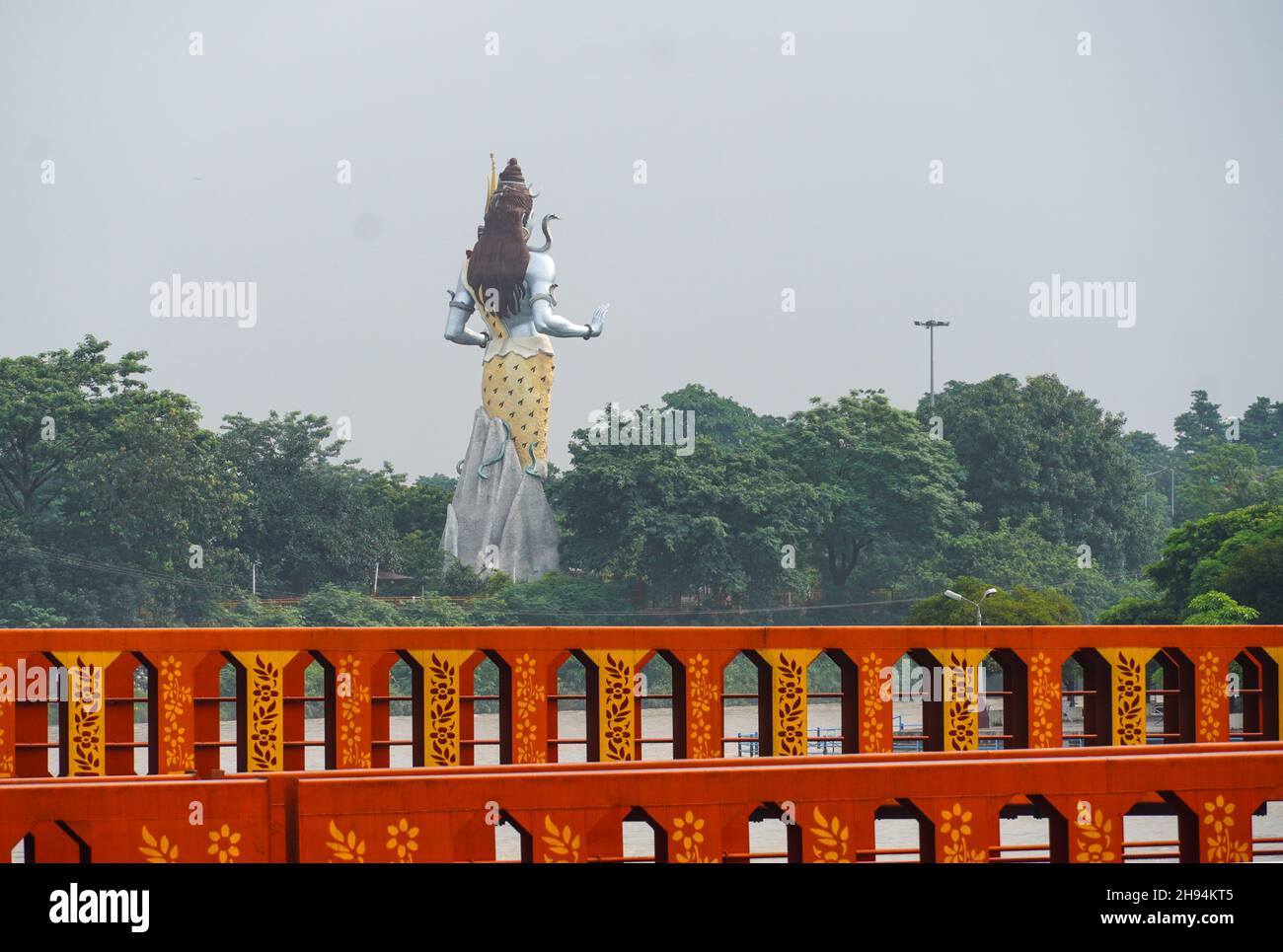 God shiva statue Rishikesh Haridwar, Har Ki Pairi Ghat Stock Photo