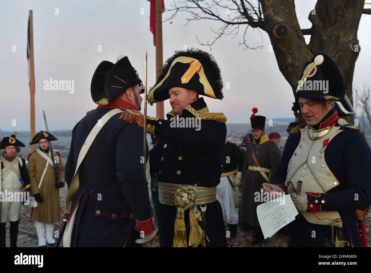 Tvarozna, Czech Republic. 04th Dec, 2021. Enthusiasts commemorated the 216th anniversary of the