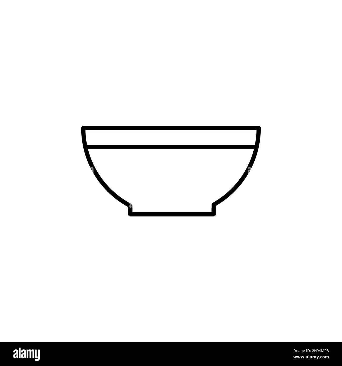 Salad bowl icon outline hi-res stock photography and images - Alamy