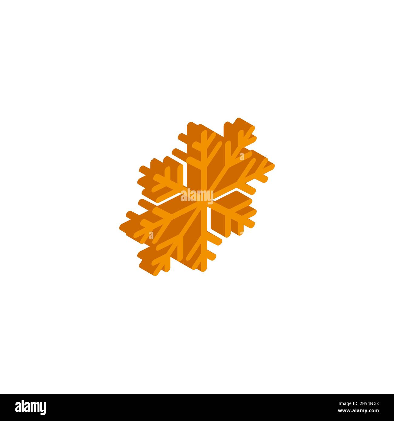 Vector isometric snowflake icon on a white background EPS Stock Vector