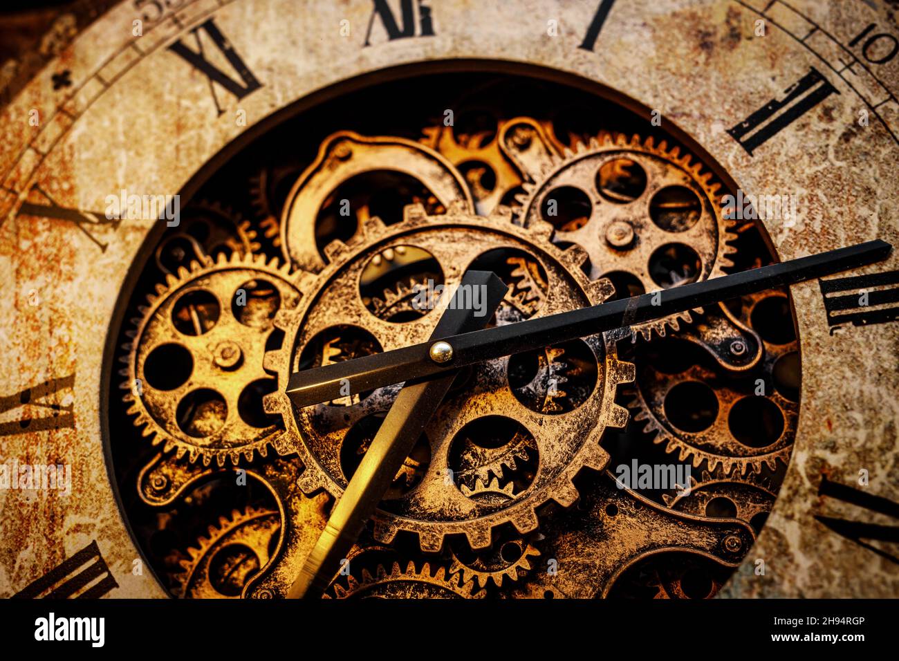 close up of vintage watch mechanism gears Stock Photo - Alamy