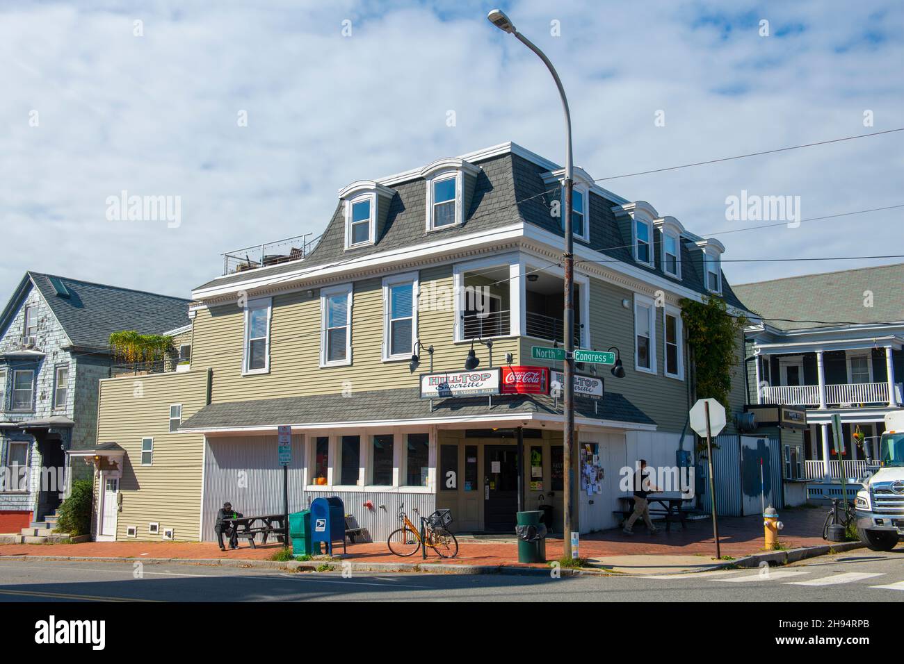 Hilltop Superette at 135 Congress Street at North Street on Munjoy Hill in city of Portland