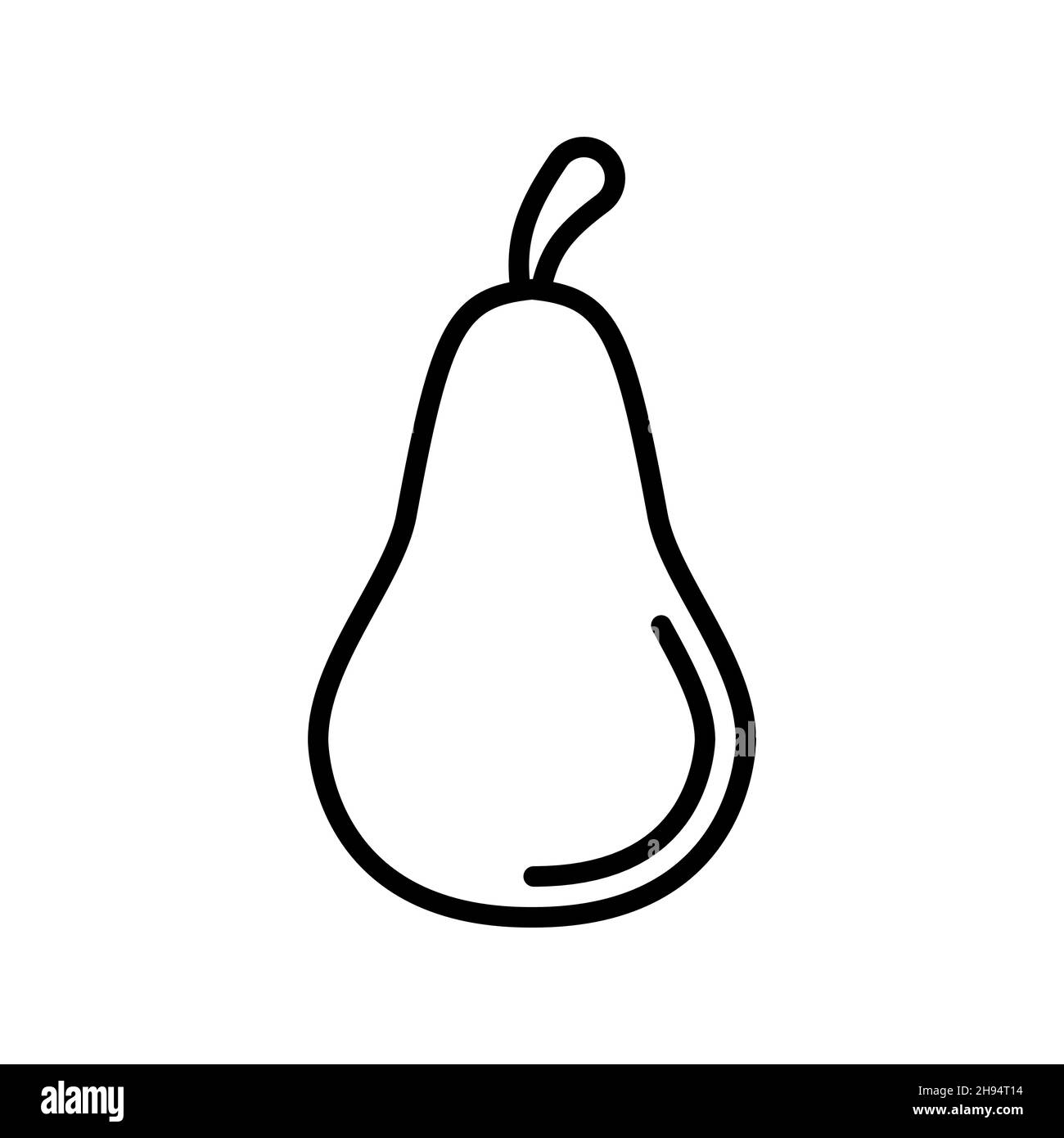Pear icon in thin Black and White Stock Photos & Images - Alamy