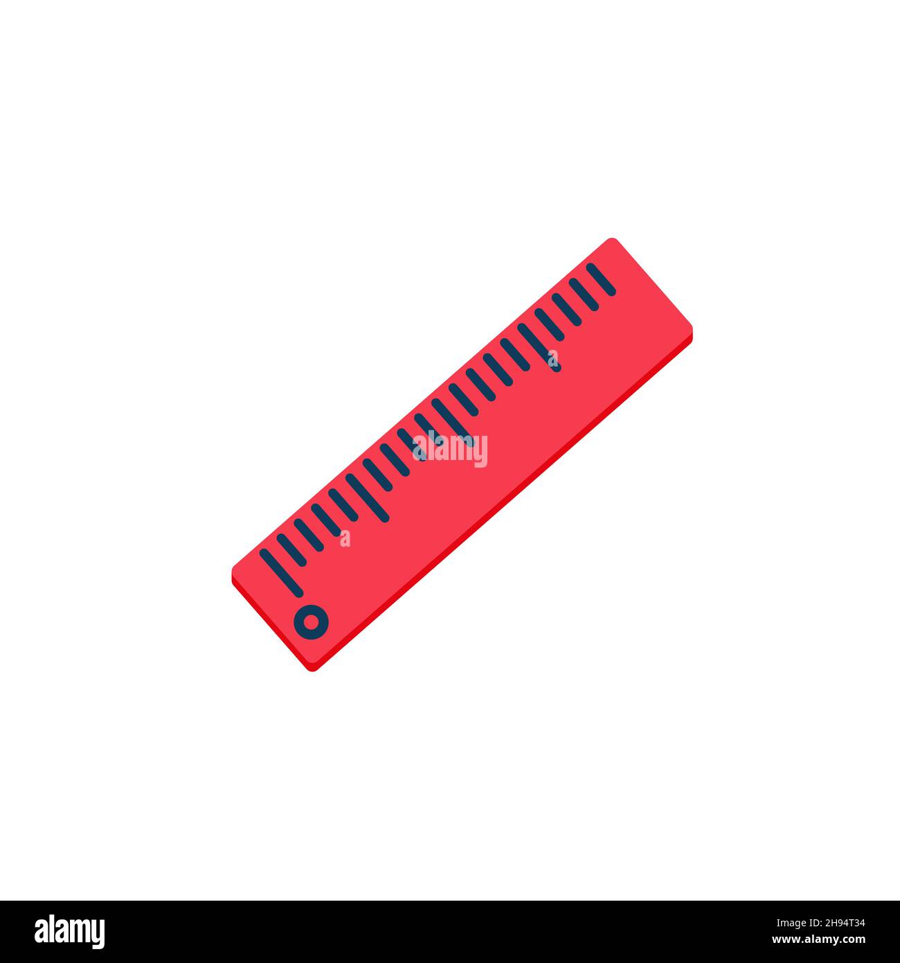 Flat style ruler vector icon on white background Stock Vector Image ...
