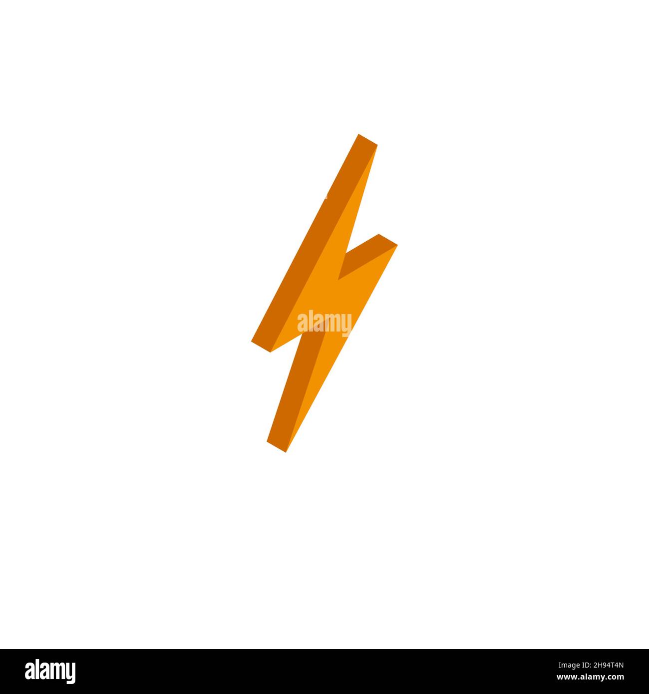 Vector isometric lightning icon on a white background eps Stock Vector
