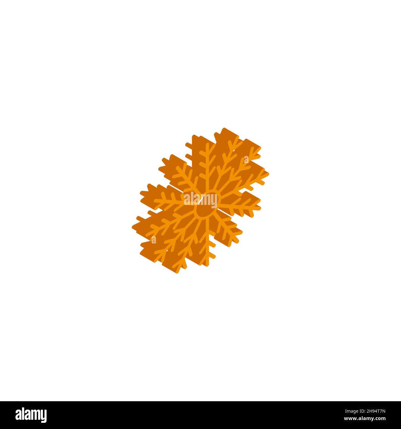 Vector isometric snowflake icon on a white background EPS Stock Vector