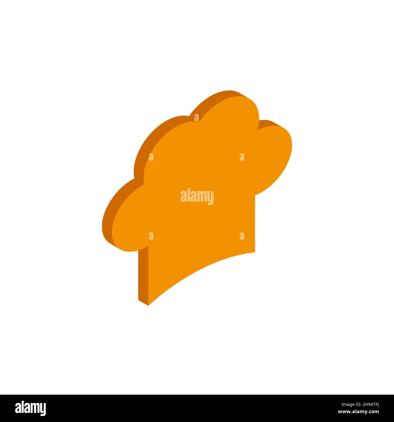 Vector isometric chef cap icon on a white background eps Stock Vector