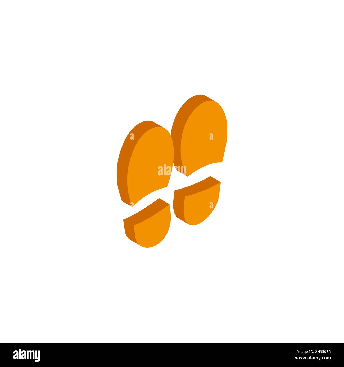Vector illustration trail of shoe print. Step by step sign icon ...