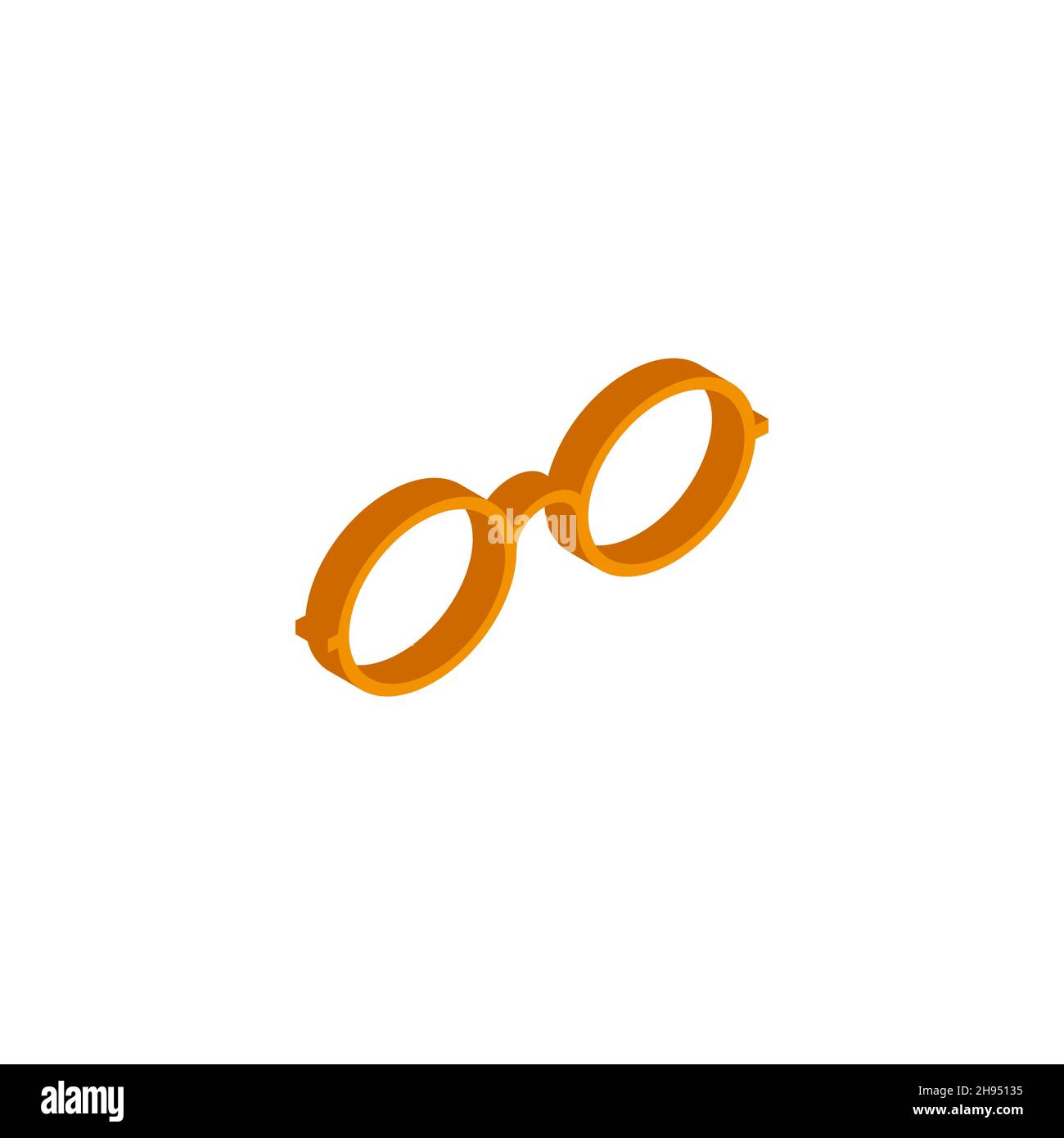 Vector isometric glasses icon on a white background eps Stock Vector