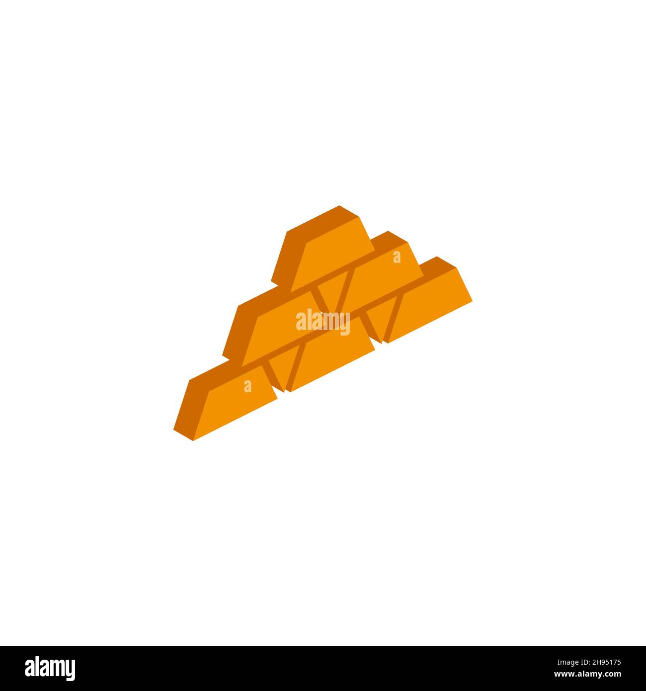 Vector isometric Gold Bars icon on a white background eps Stock Vector ...