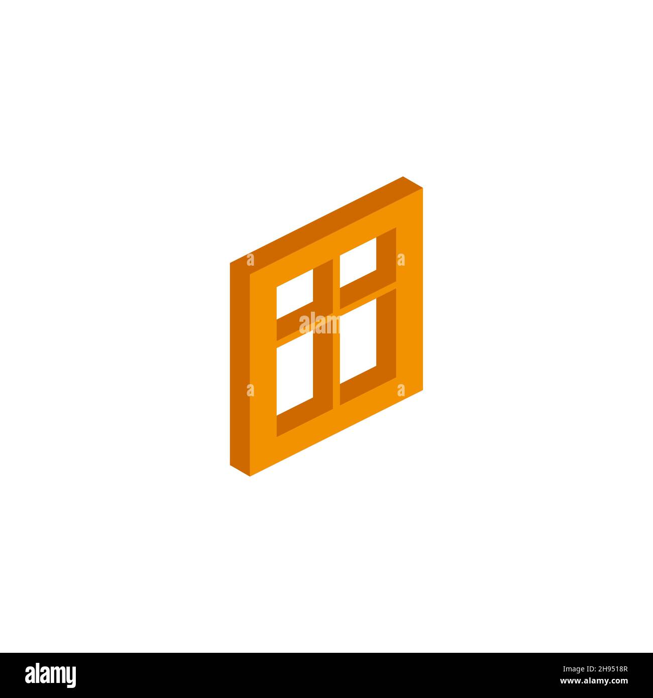 Vector isometric window icon on a white background eps Stock Vector