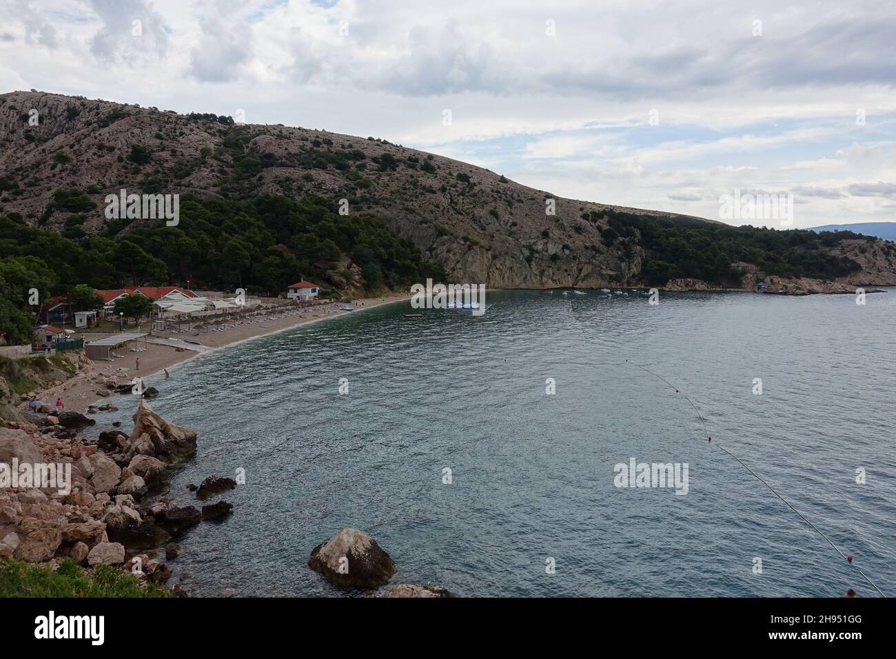 mediterranean coast in istria croatia - unique pictures from summer 2021 Stock Photo