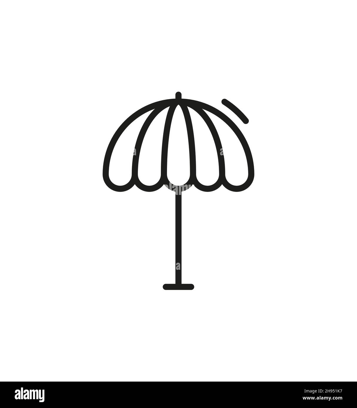 art line vector beach umbrella icon on a white background eps Stock ...