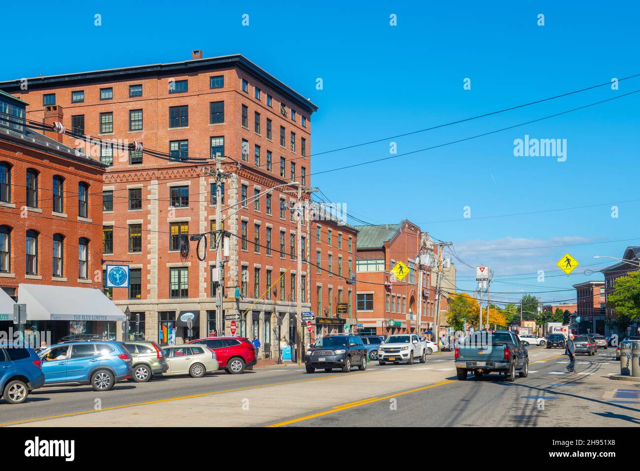 Historic commercial building on 165 Commercial Street at Moulton Street