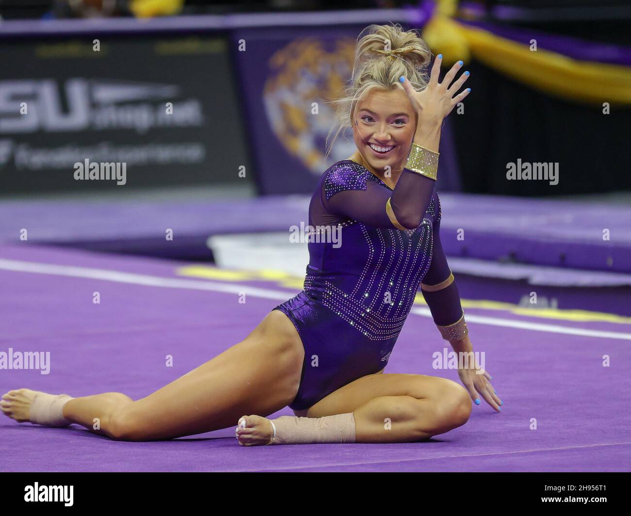December 3 2021 Lsu S Reagan Campbell Performs Her Floor Routine During The Ncaa Gymnastics