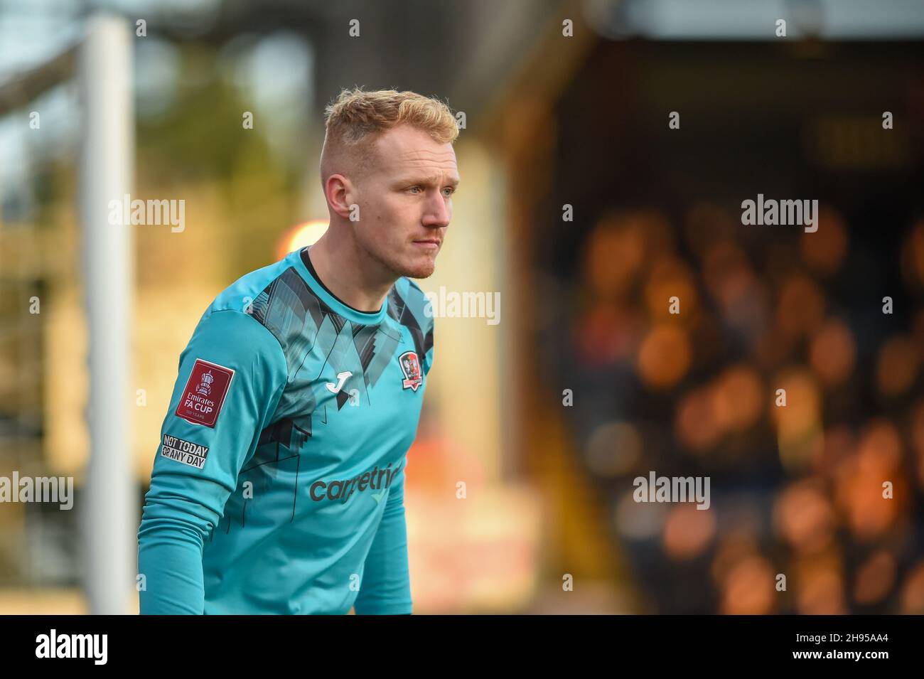 Cambridge, UK. 04th Dec, 2021. Goalkeeper Cameron Dawson ( 1 Exeter City) during the FA Cup second round match between Cambridge United and Exeter City at the R Costings Abbey Stadium, Cambridge, England on 4 December 2021. Photo by Kevin Hodgson/PRiME Media Images. Credit: PRiME Media Images/Alamy Live News Stock Photo