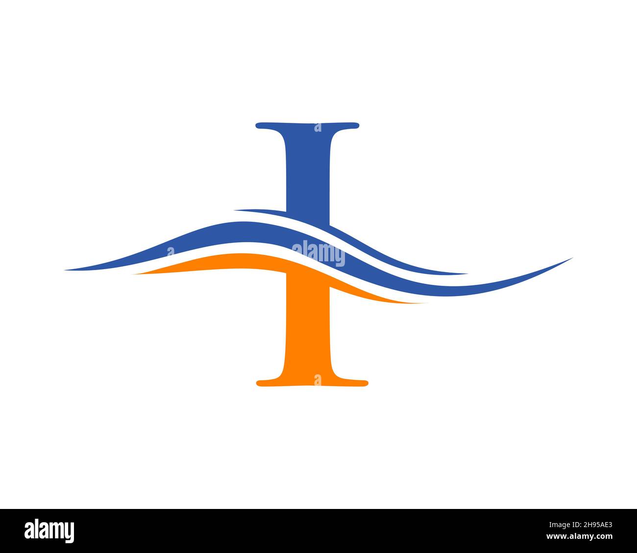 Letter I logo design. Monogram I Logo Template. I letter Logo for luxury branding Stock Vector