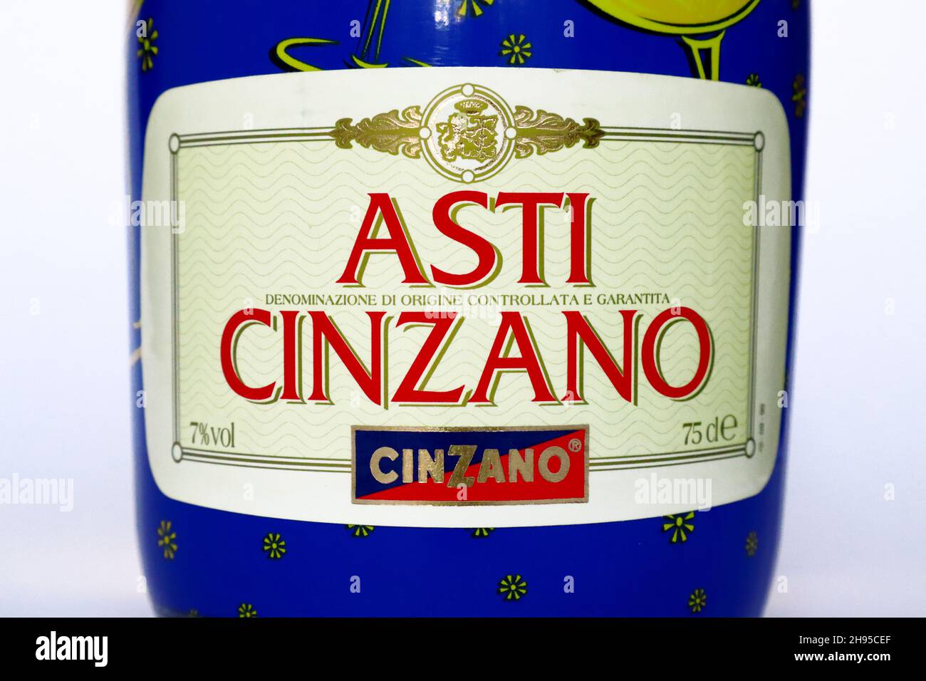 Asti CINZANO Italian Sparkling Wine Spumante. Made in Italy by Cinzano, Campari Group Stock