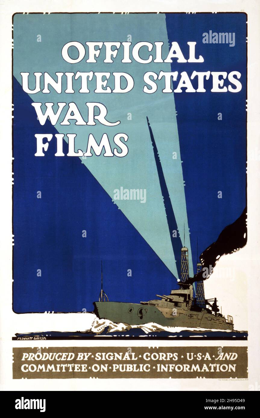 Official United States war films 1917 Stock Photo