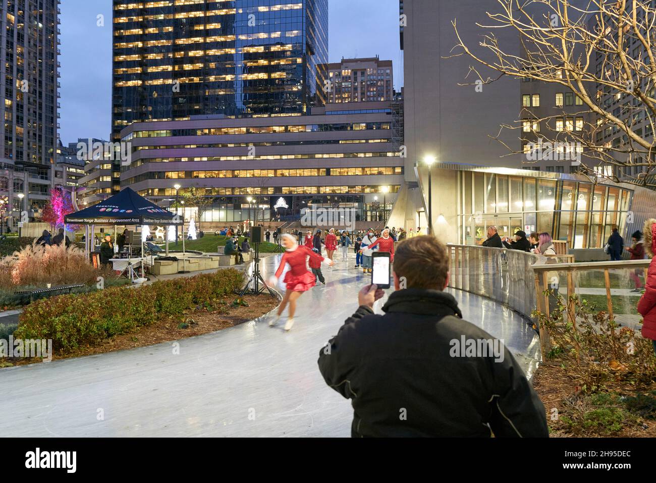 College Park winter skating and activities Stock Photo