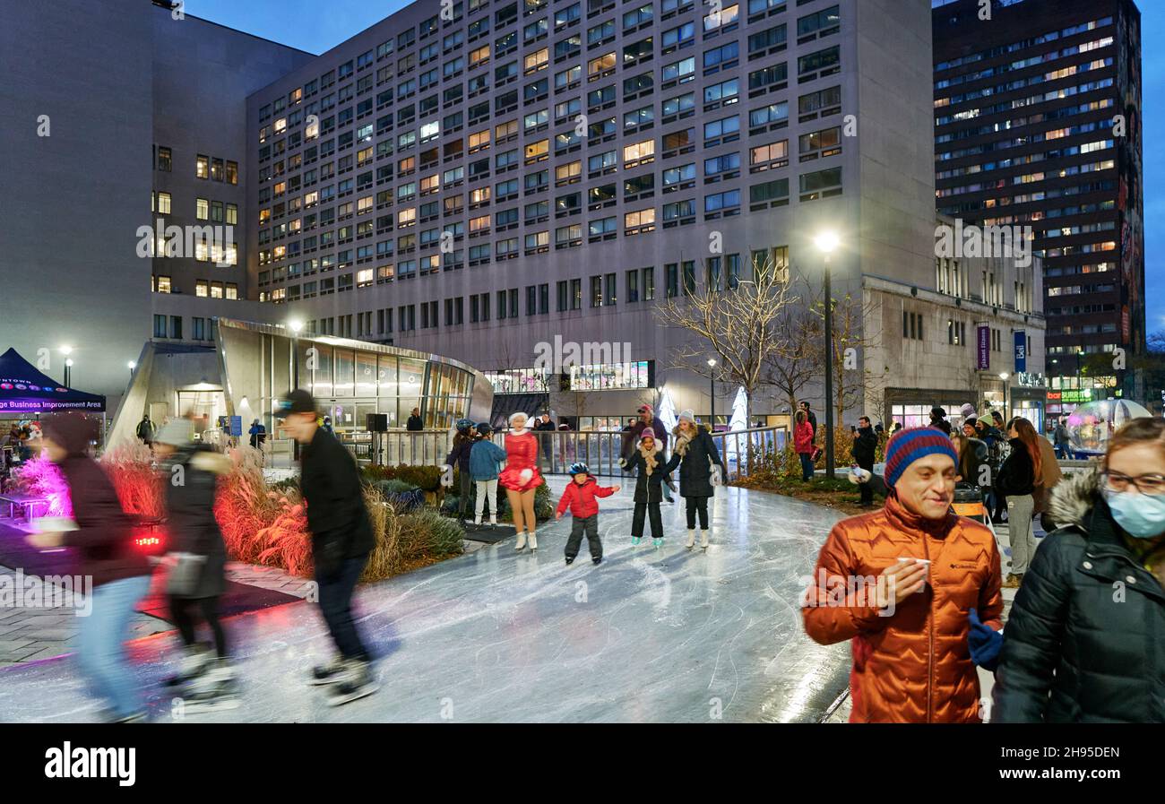College Park winter skating and activities Stock Photo
