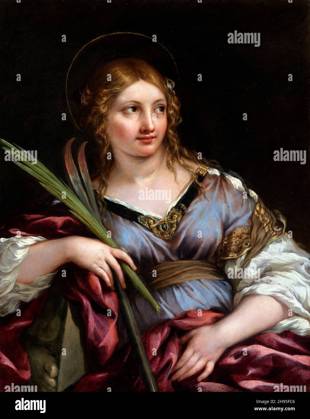 Saint Martina by Pietro da Cortona (Pietro Berrettini: 1596/7-1669), oil on canvas, c.1635-40 Stock Photo