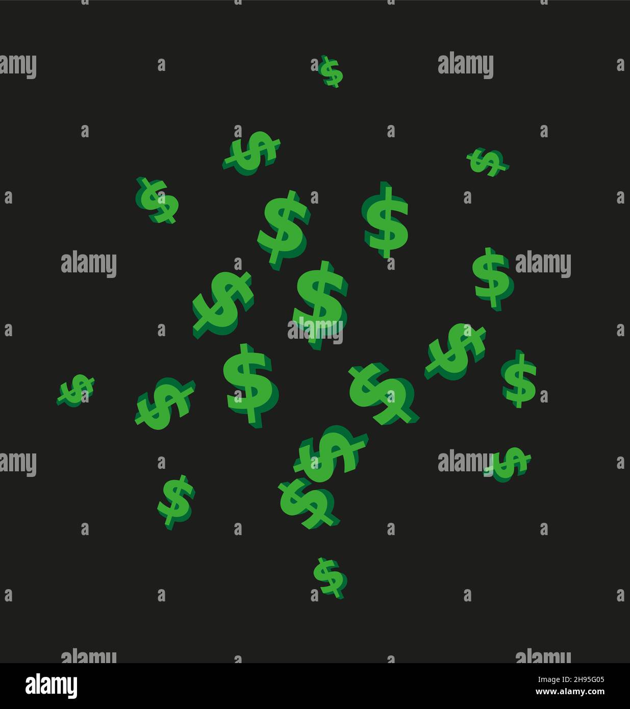 Vector random 3d dollar background eps Stock Vector Image & Art - Alamy