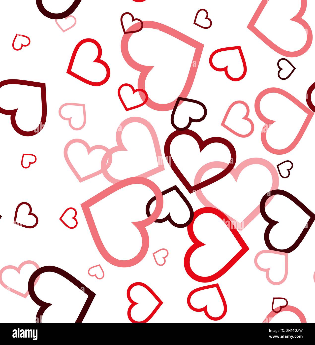 Random vector seamless pattern in hearts Stock Vector Image & Art - Alamy