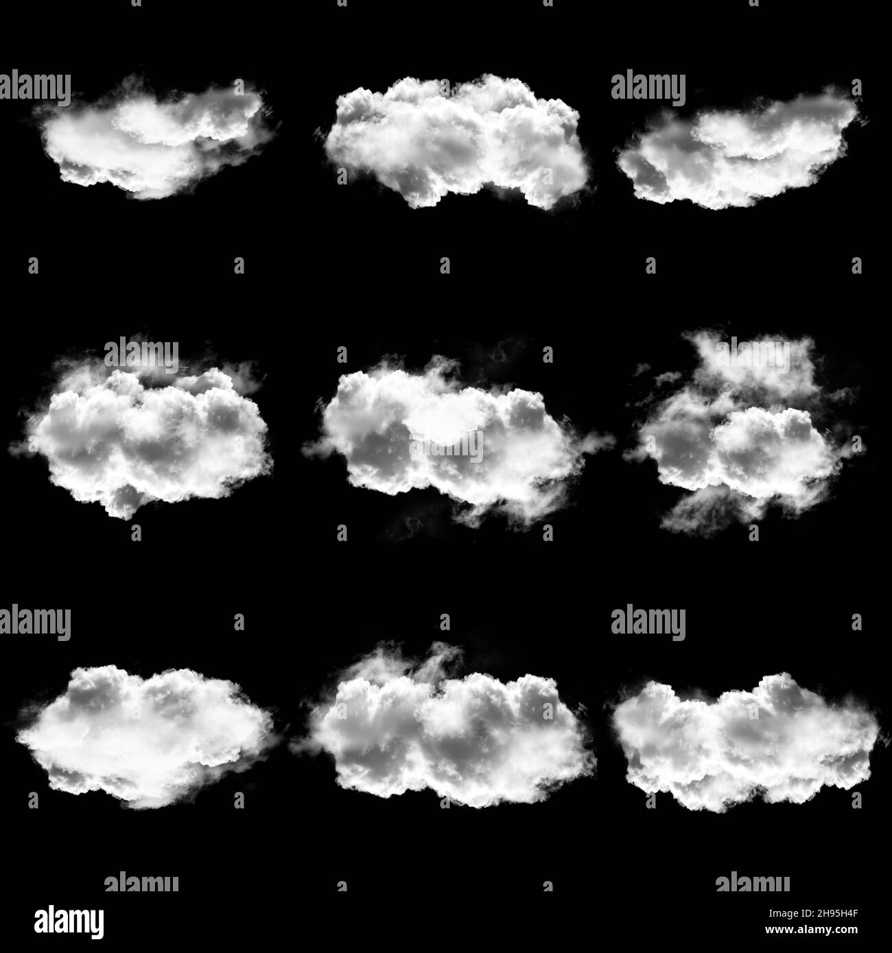 Clouds illustration Black and White Stock Photos & Images - Alamy