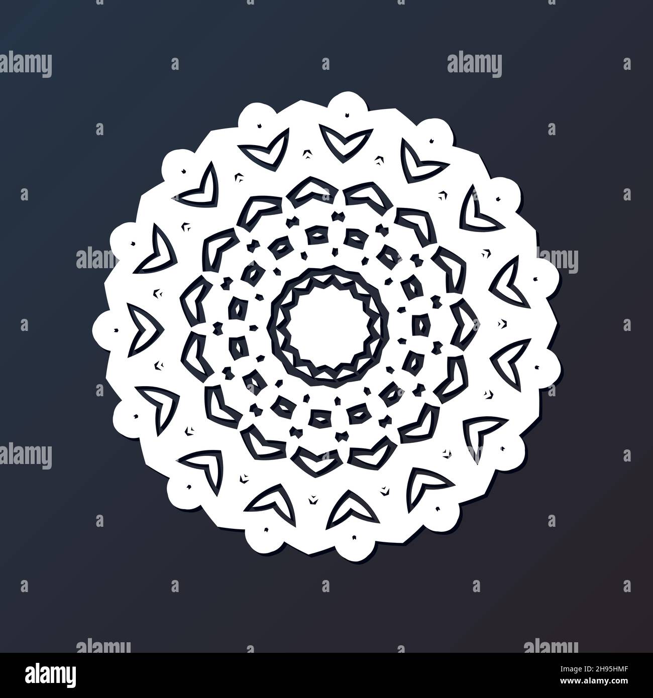Template laser cutting mandala from paper, plywood, iron CNC silhouette  ornament Stock Vector Image & Art - Alamy