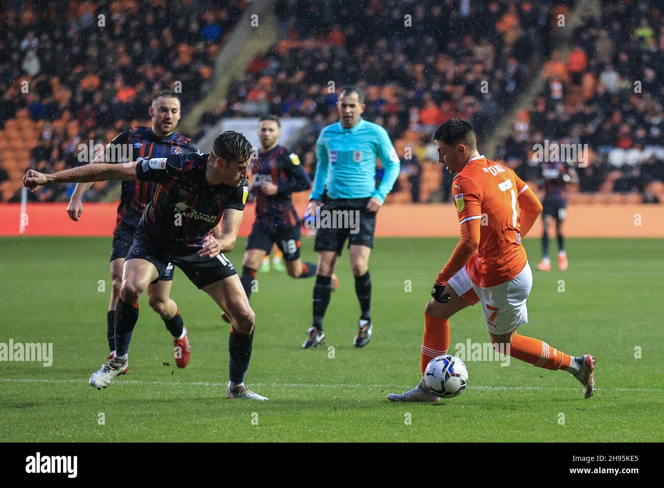 Owen Dale 7 0f Blackpool in action during the game Stock Photo Alamy