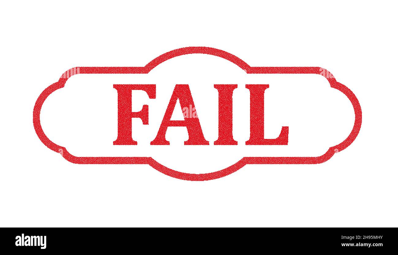FAILED red stamp text on white vector illustration esp Stock Vector ...