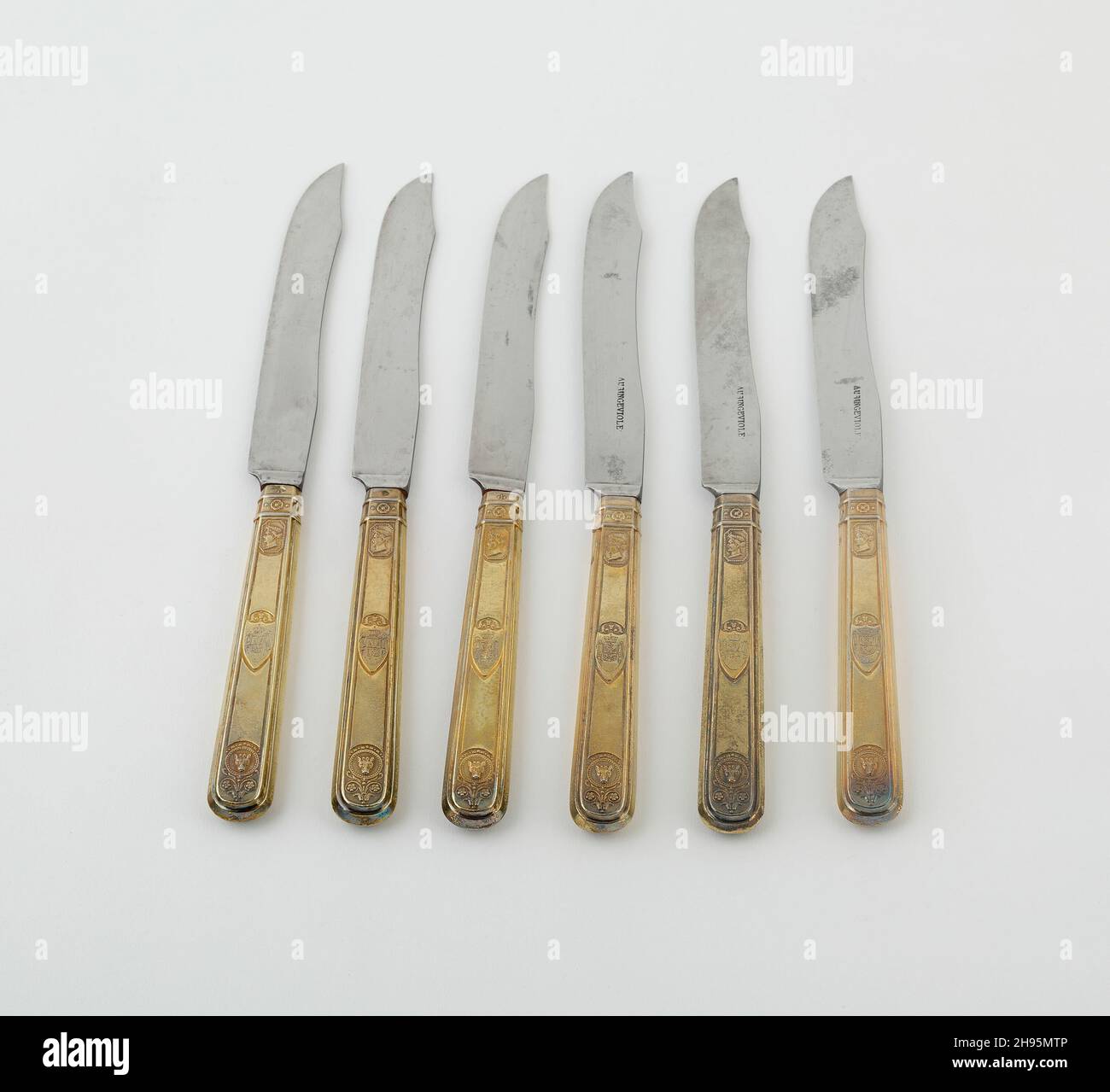 Set of Dinner Knives (14), Paris, 1789/1820 Stock Photo Alamy