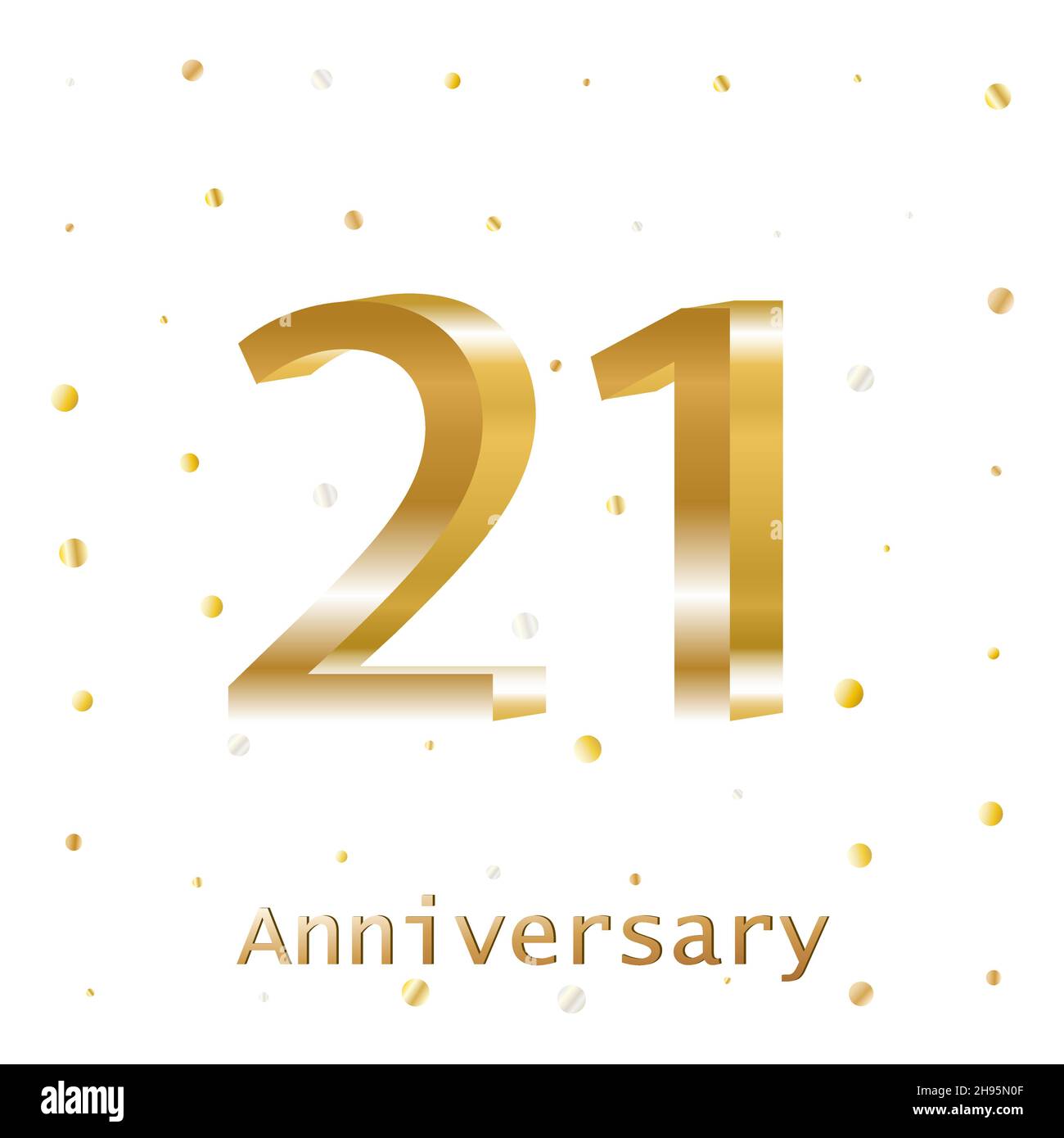 Years Golden Anniversary Vector Logo Design. Poster template for Celebrating. Stock Vector