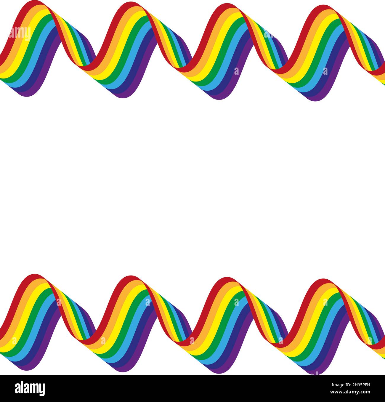 vector background with ribbon in rainbow on a white background Stock ...