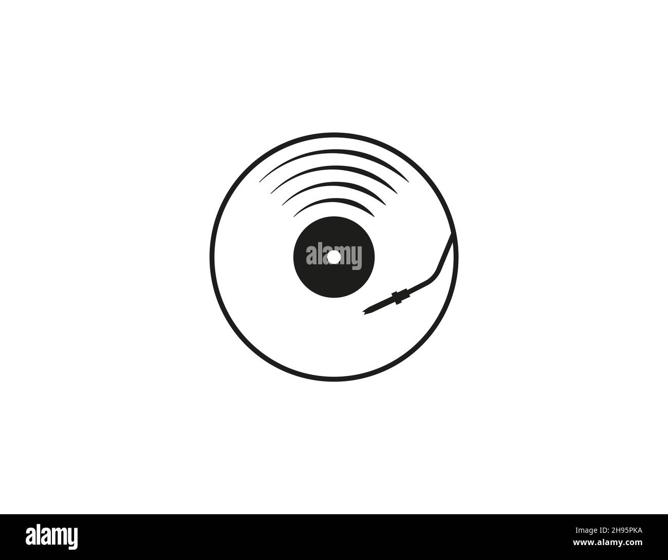 Vector illustration. Flat design. Music vinyl record icon Stock Vector ...