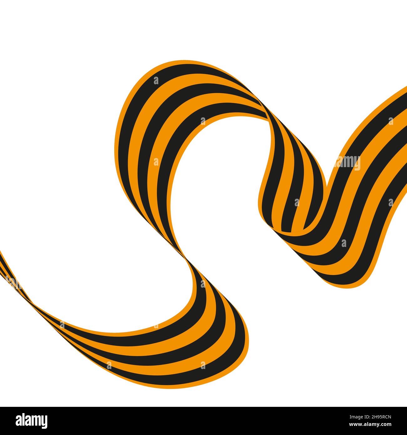 St. George Ribbon isolated on white. Stock Vector