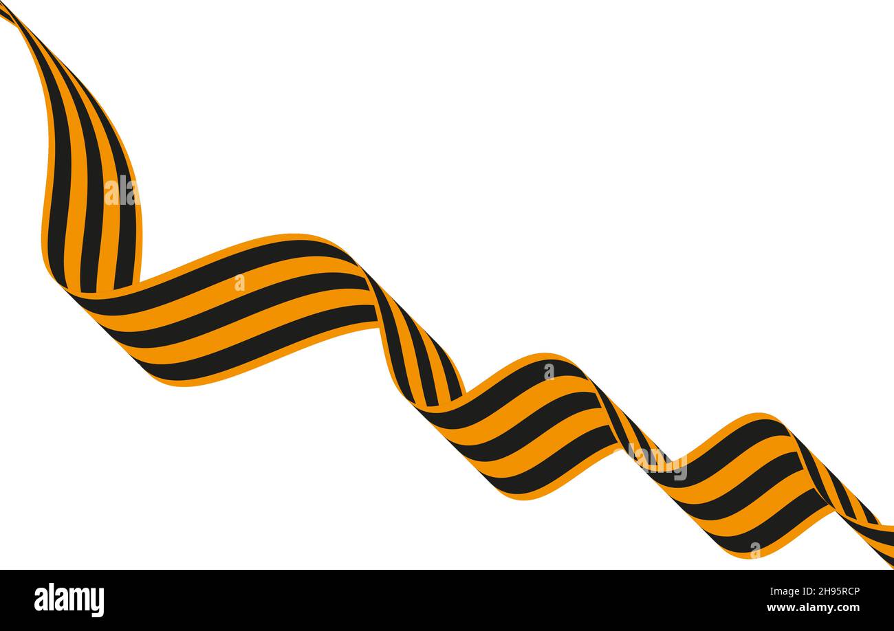 St. George Ribbon isolated on white. Stock Vector