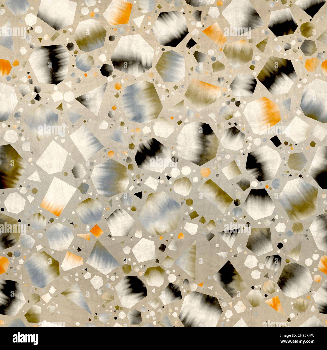 Seamless modern abstract random terrazzo pattern swatch Stock Photo - Alamy