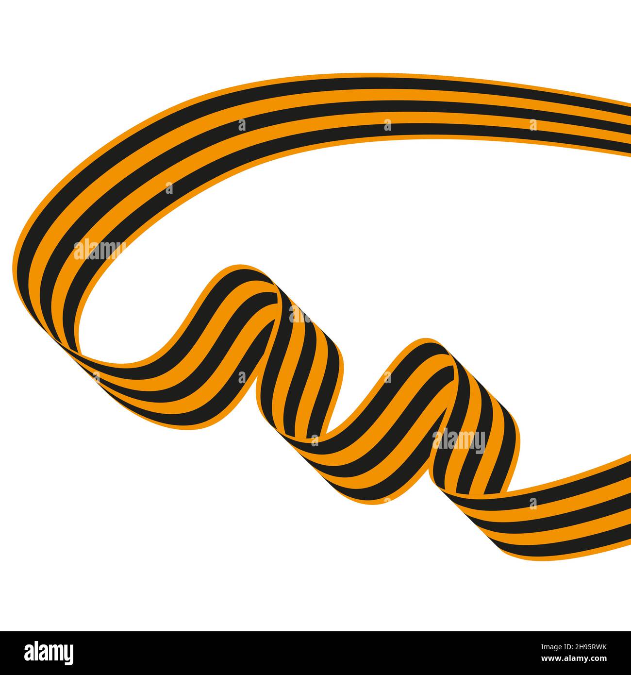 St. George Ribbon isolated on white. Stock Vector