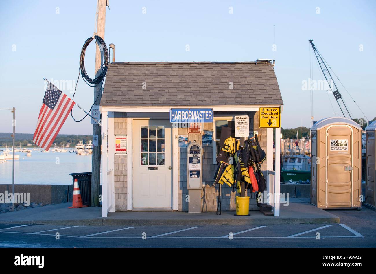 Harbormaster HQ in Plymouth Massachusetts Stock Photo