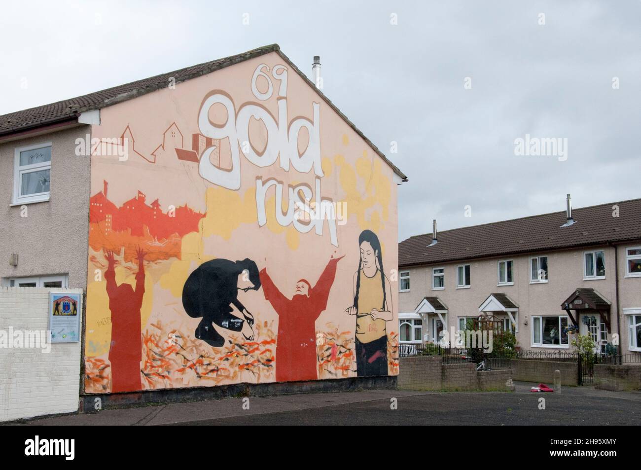 Loyalist murals in Protestant Shankill, East Belfast, Northern Ireland Stock Photo