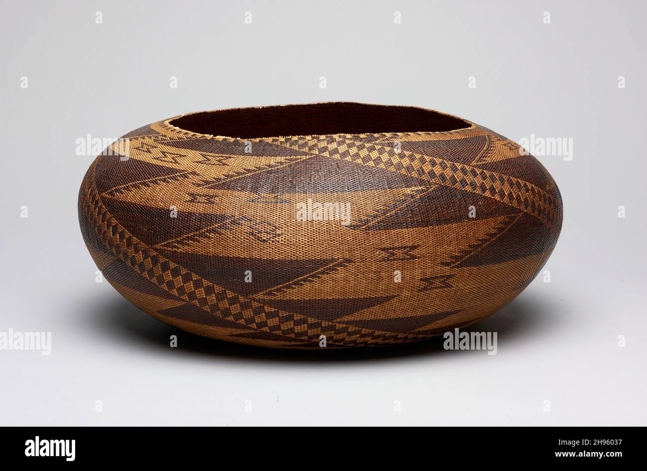 Twined Basketry Bowl, c. 1870/1900. Pomo, California. Stock Photo