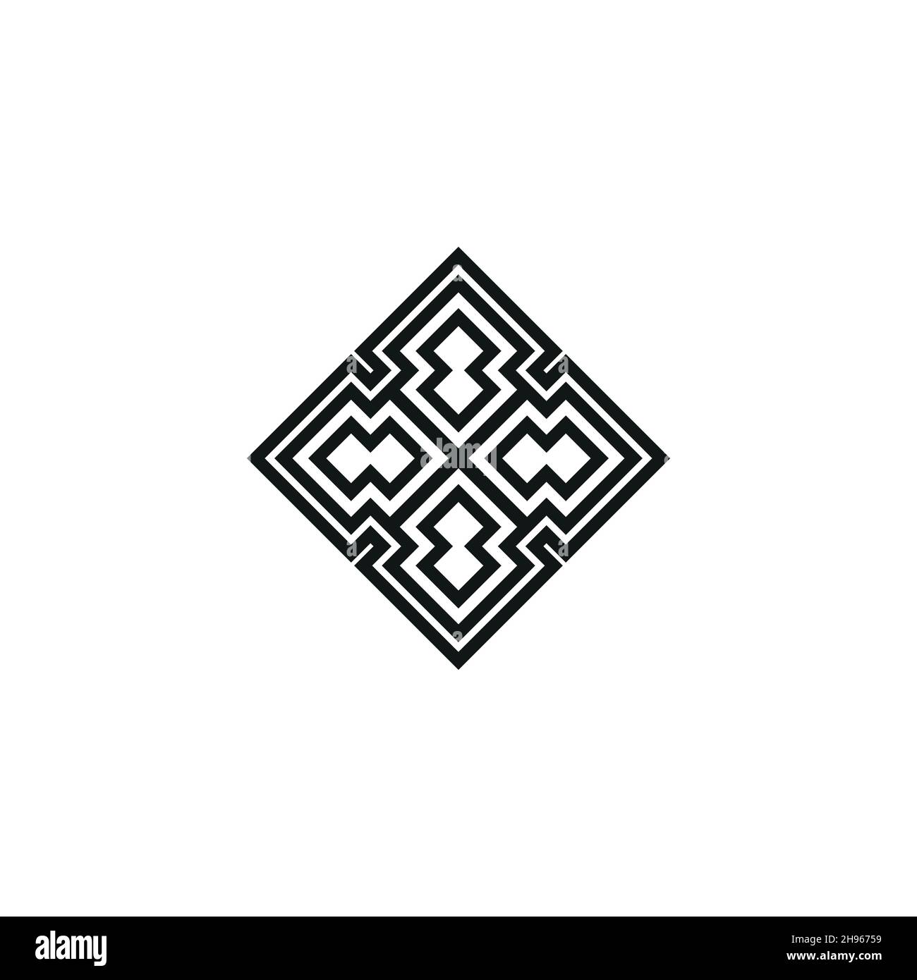 Vector icon: Celtic knot, triquetra cross or Trinity symbol with heart ...