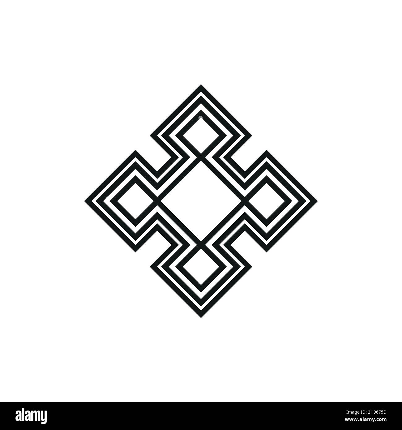 Vector icon: Celtic knot, triquetra cross or Trinity symbol with heart ...
