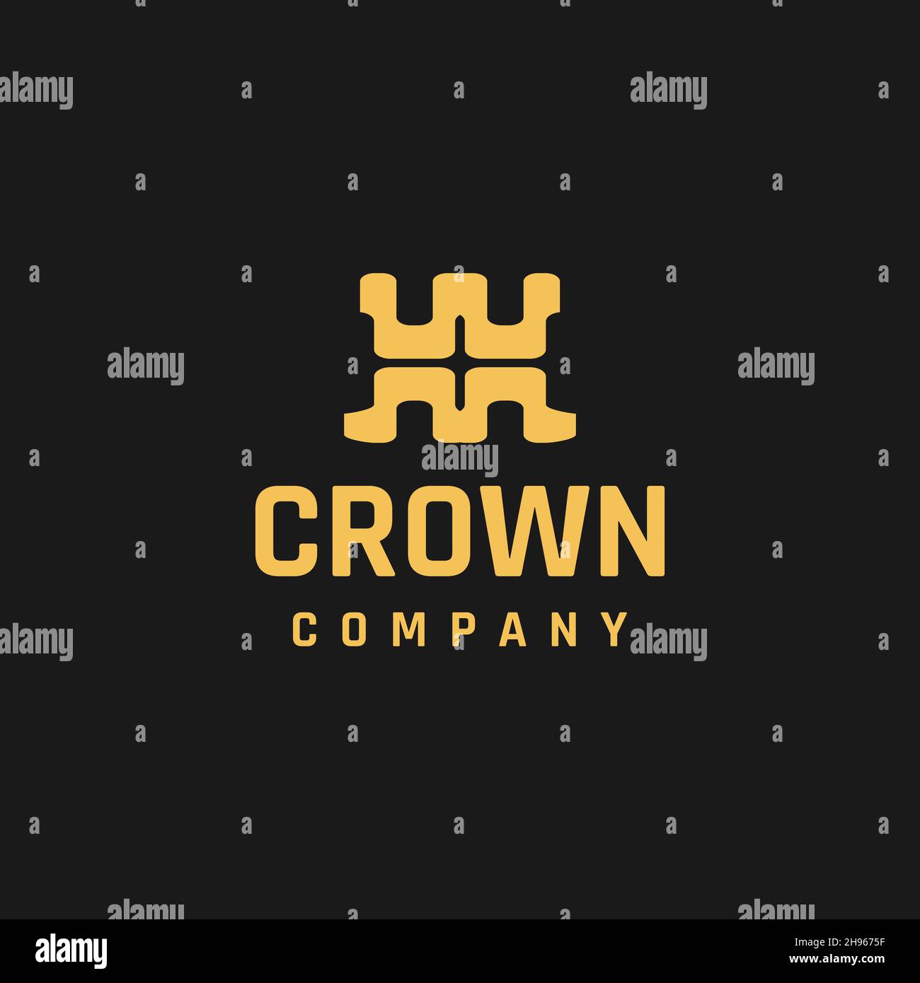 corporate crown Elegant Luxury Simple logo design Stock Vector Image ...
